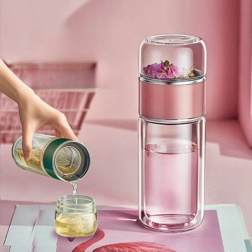 420ML double layer glass Tea Cup