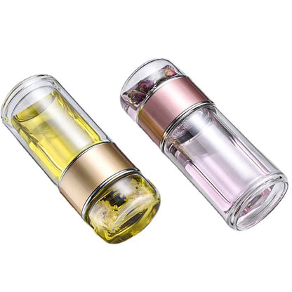 420ML double layer glass Tea Cup