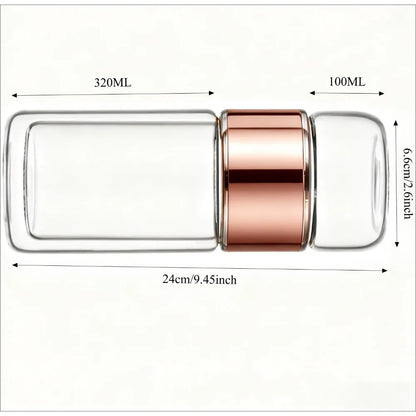 420ML double layer glass Tea Cup