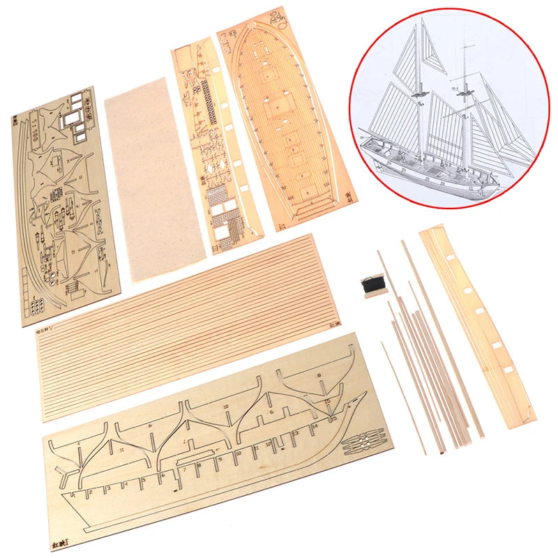 Handmade Wooden Sailboat Ship Kits