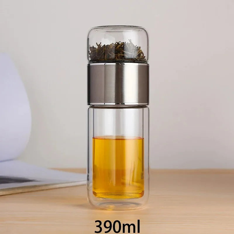 420ML double layer glass Tea Cup