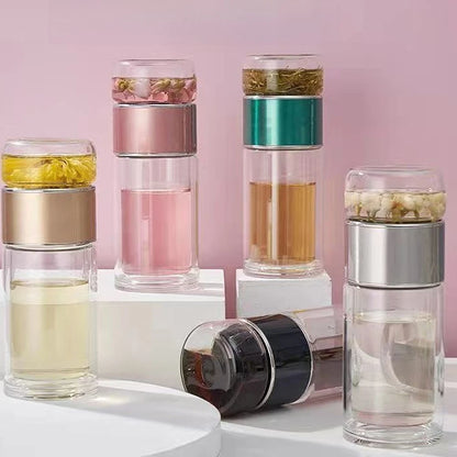 420ML double layer glass Tea Cup